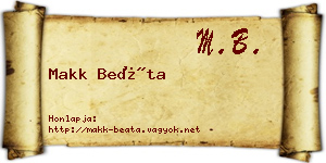 Makk Beáta névjegykártya