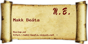 Makk Beáta névjegykártya